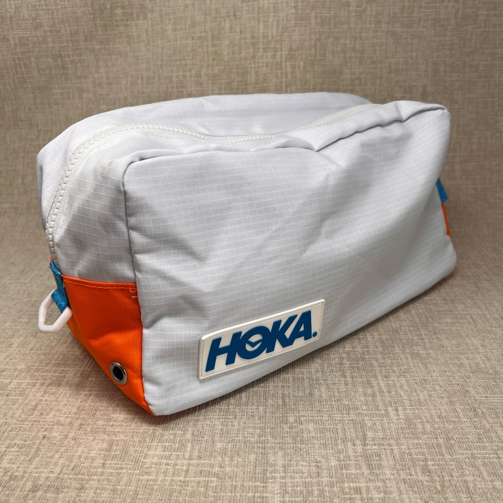 Hoka One One Dry Bag White Orange Blue Ripstop Accessory Pouch Travel Case